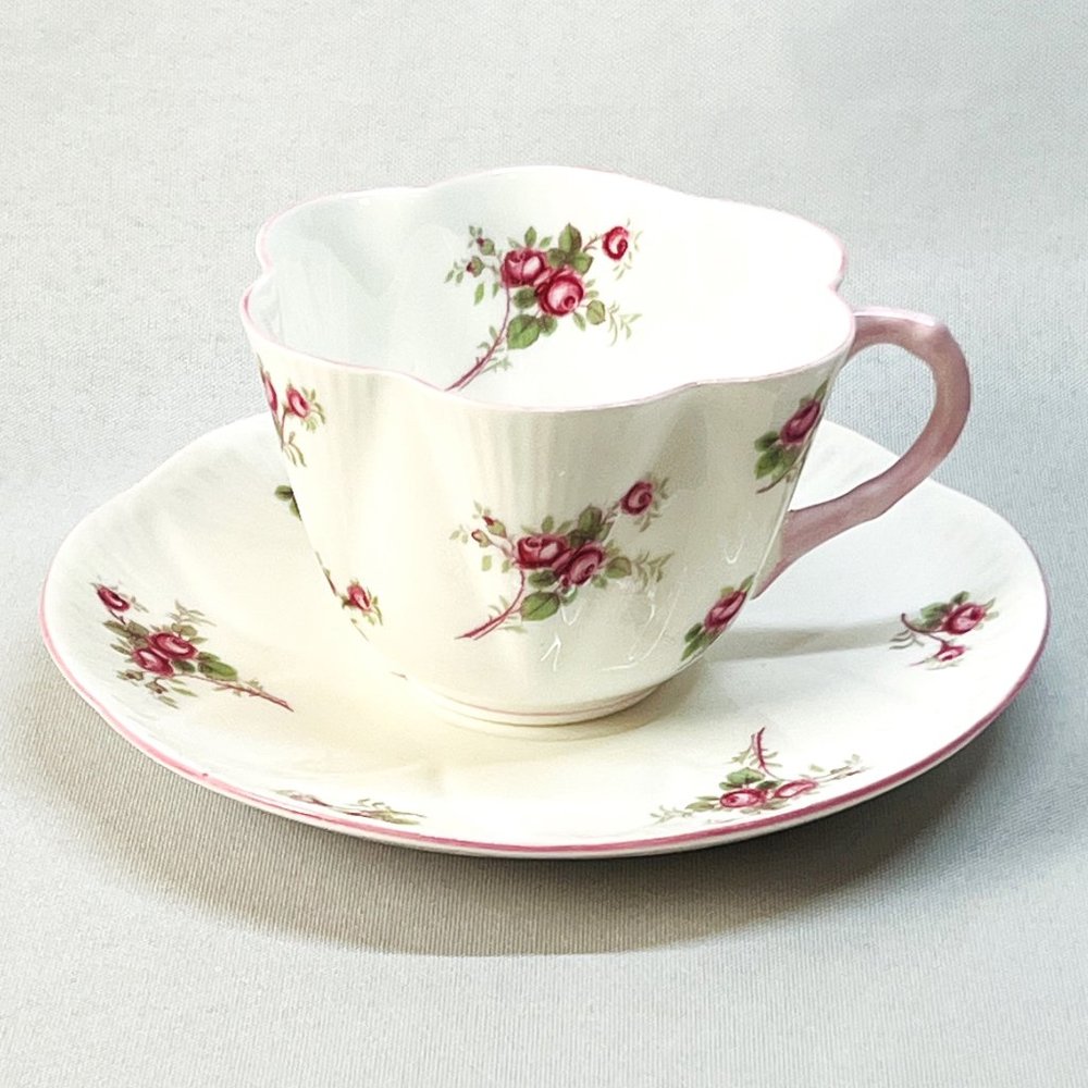Shelley Dainty Teacup Saucer Bridal Rose Vintage Fine Bone China #13545 England